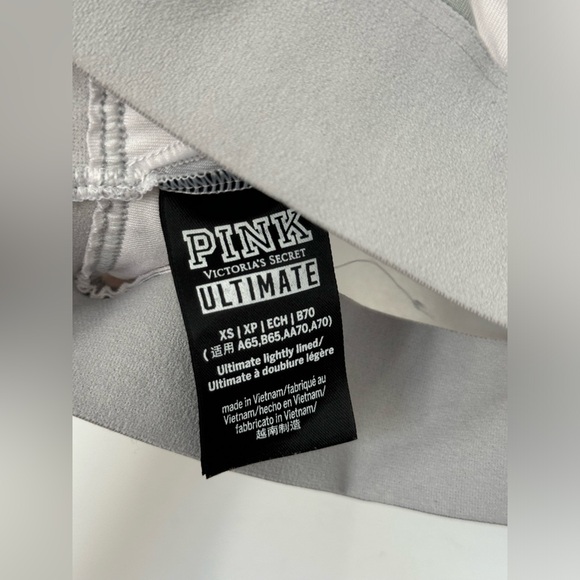 Victoria’s Secret PINK sports bra size XS lacing detail racerback marble pattern - Picture 5 of 7